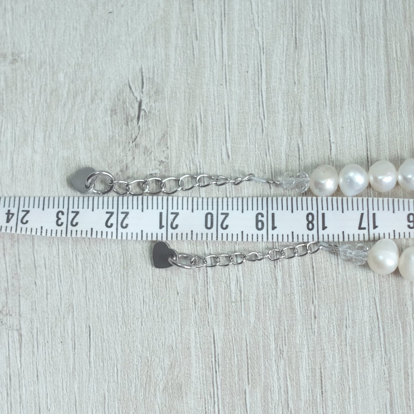 Stainless Steel Bracelet with Natural Pearls