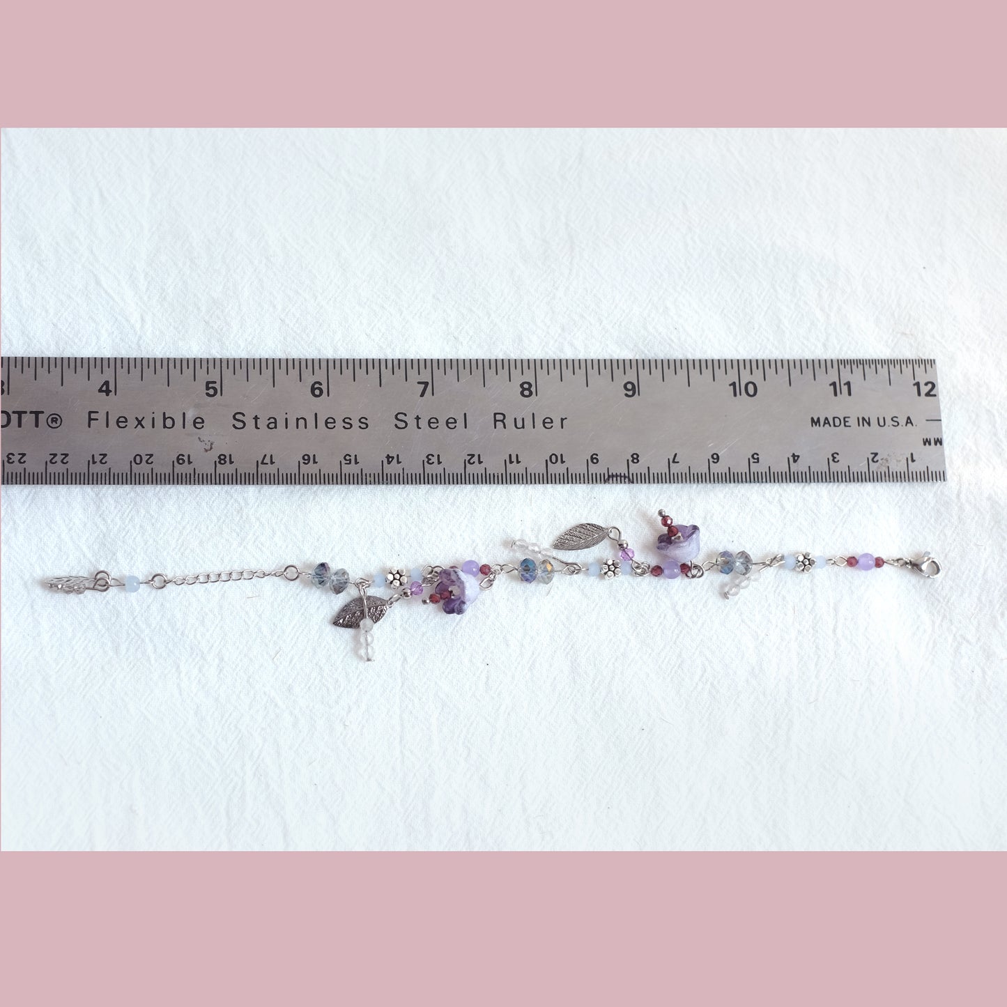 Bracelet Jardin Violet en acier inoxydable