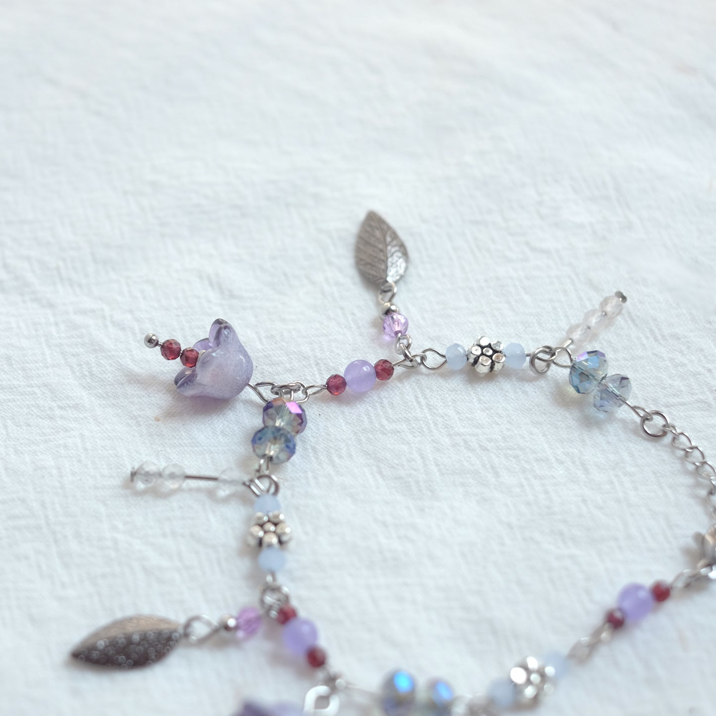 Bracelet Jardin Violet en acier inoxydable