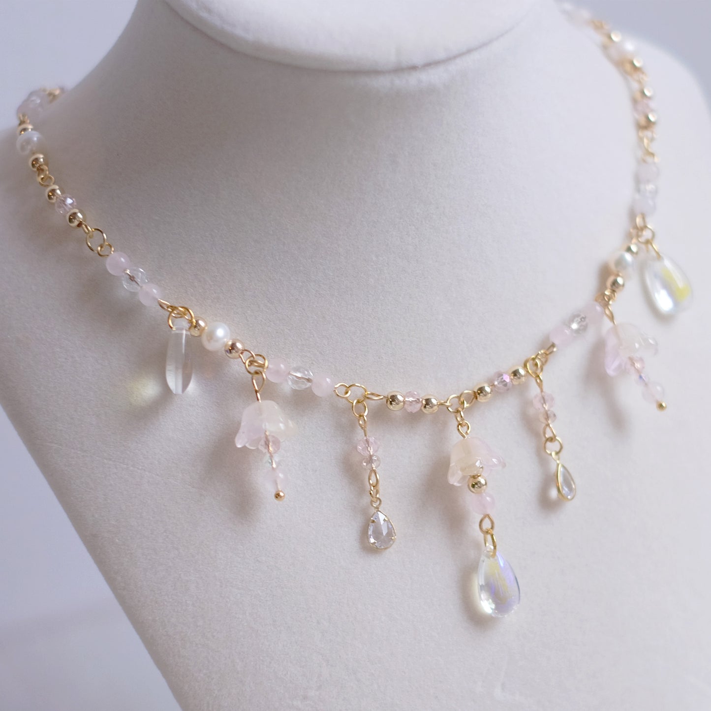 Mimosa Rose – Gold Stainless Steel Necklace