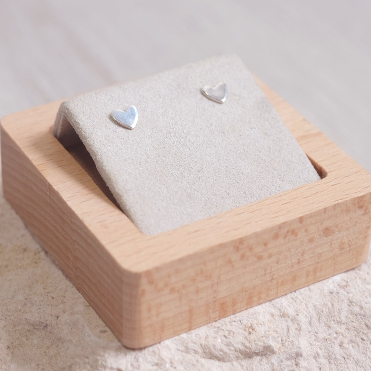 Tiny Heart Earrings – Sterling Silver
