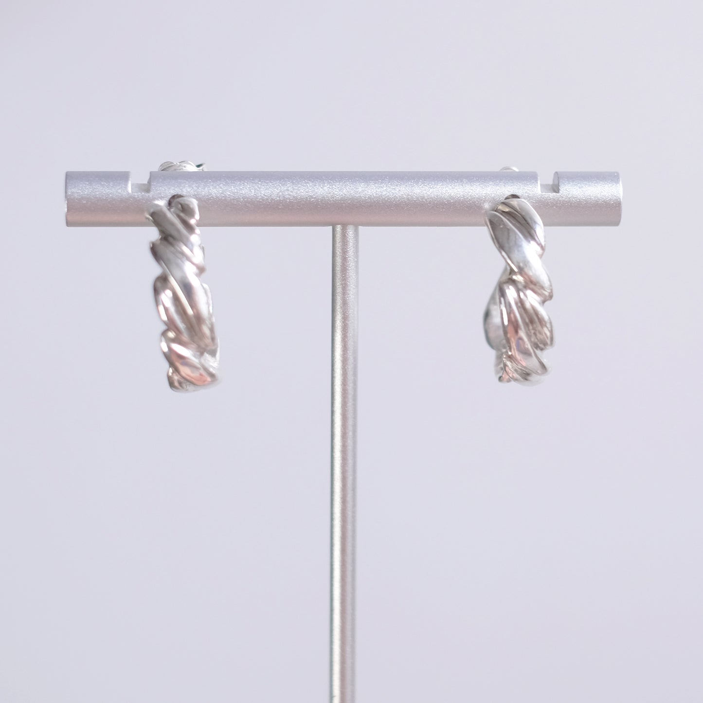 Twist Hoop Earrings – Sterling Silver