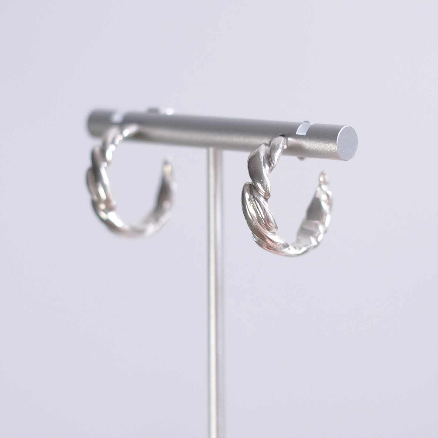 Twist Hoop Earrings – Sterling Silver