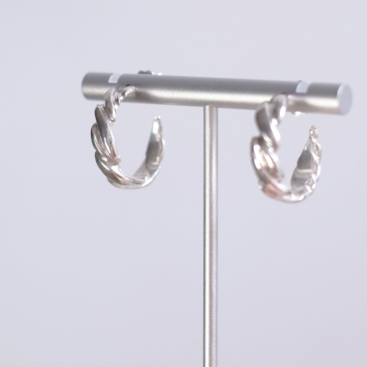 Twist Hoop Earrings – Sterling Silver