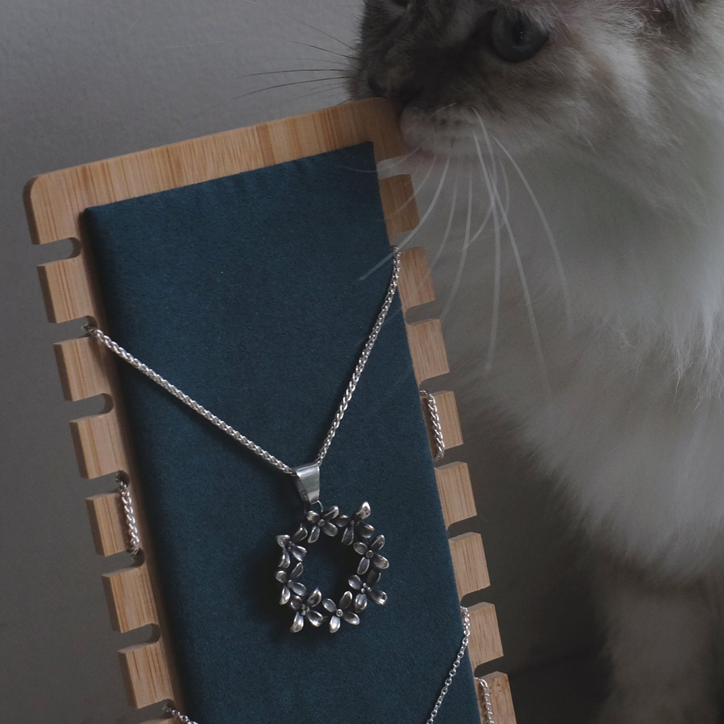 Collier Couronne de fleurs en argent sterling