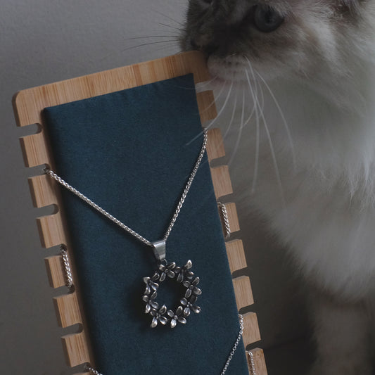 Collier Couronne de fleurs en argent sterling