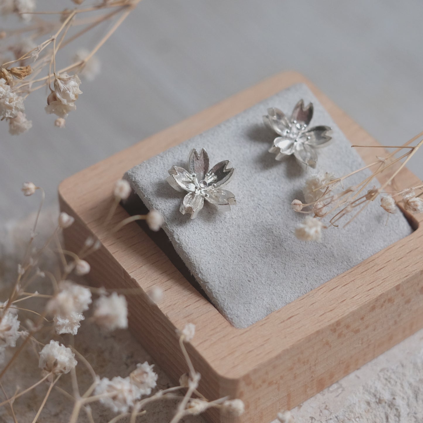 Sakura – Rhodium-Plated 925 Sterling Silver Earrings