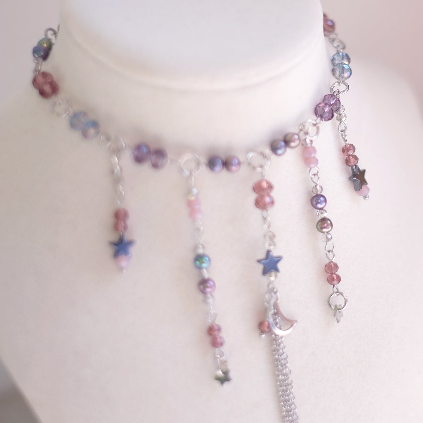 Cascade of Shooting Stars Choker – Stainless Steel