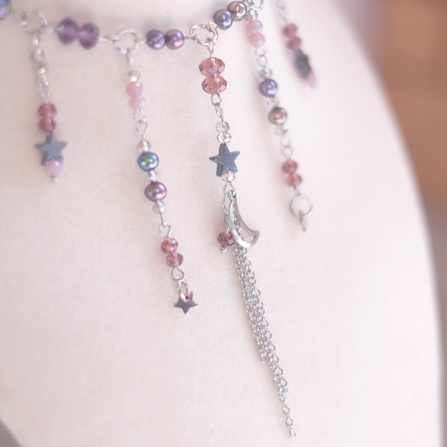 Cascade of Shooting Stars Choker – Stainless Steel