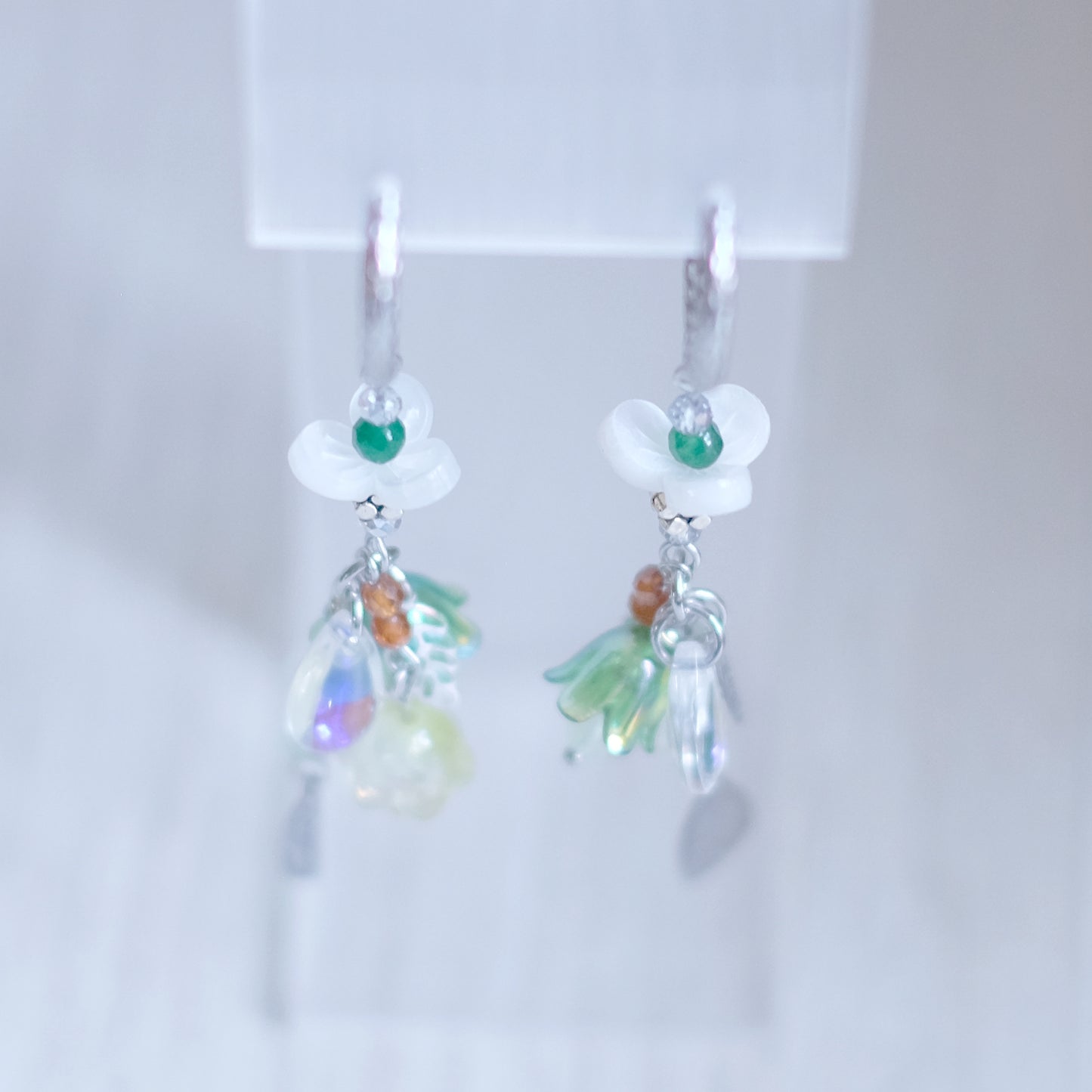 Forest Fairy Hoop Earrings – Silver Stainless Steel