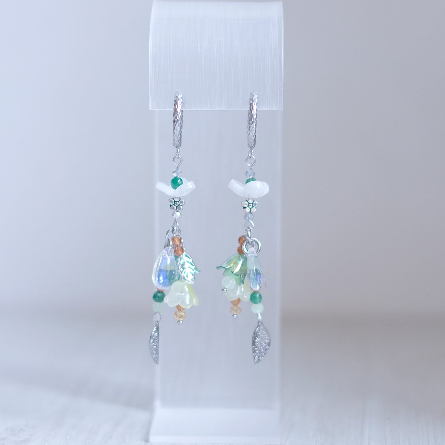 Forest Fairy Hoop Earrings – Silver Stainless Steel