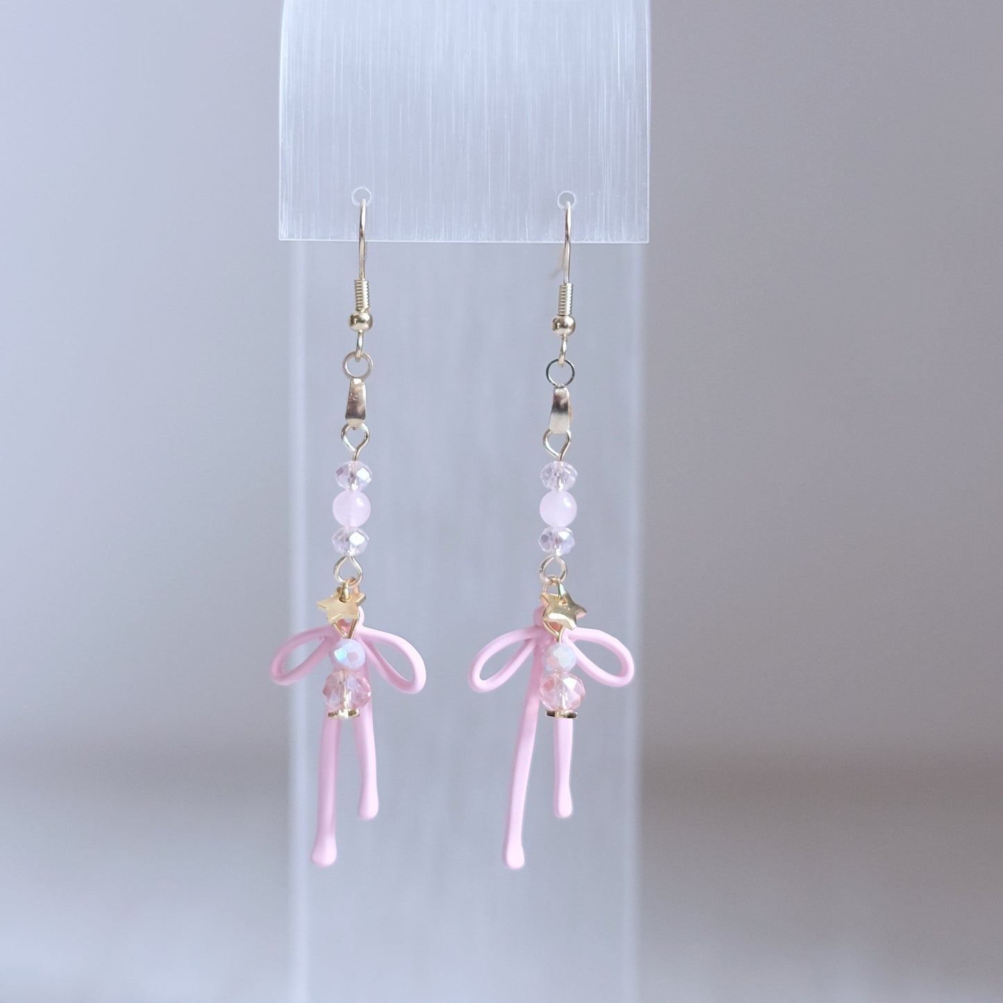 Coquettes Roses Earrings – Gold Stainless Steel