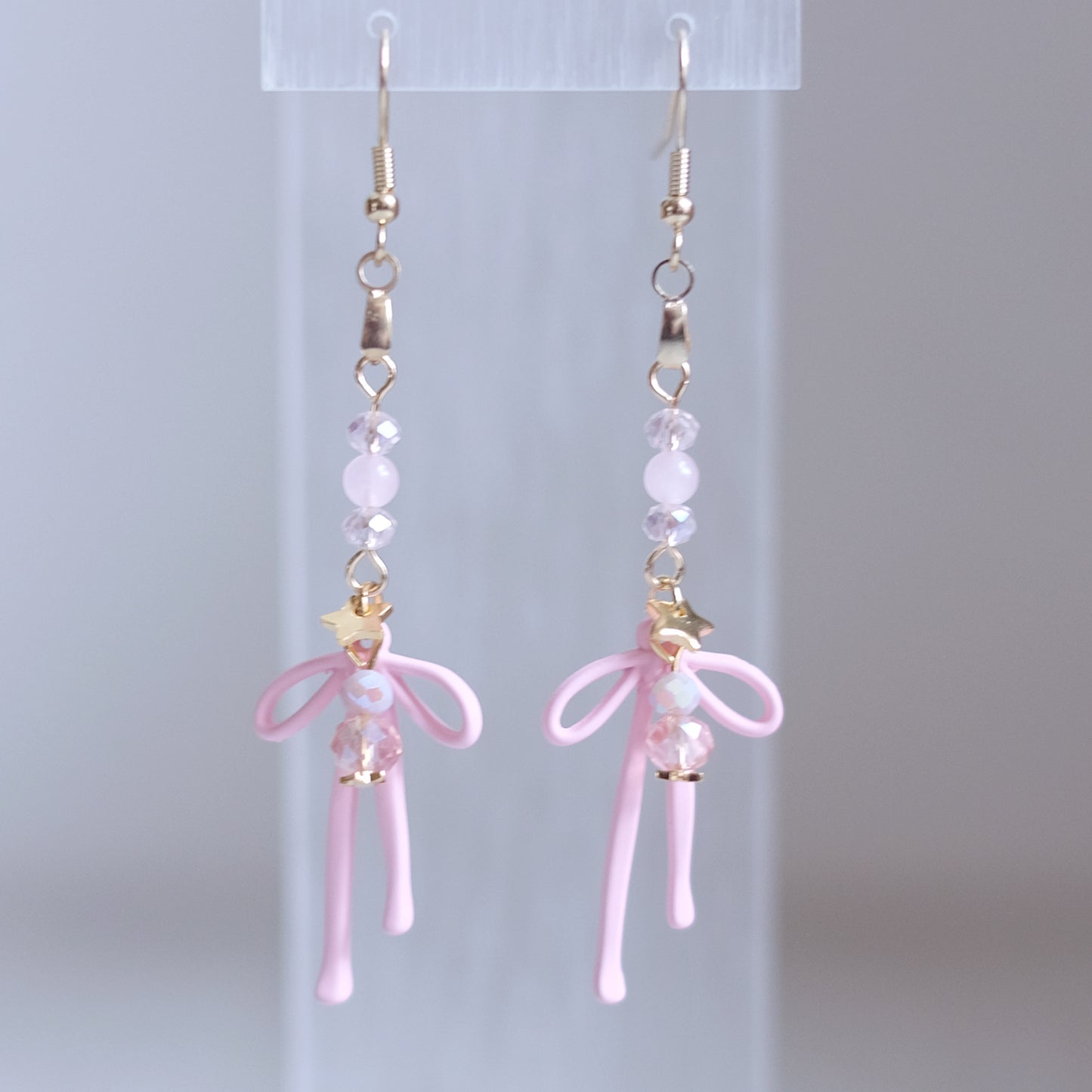 Coquettes Roses Earrings – Gold Stainless Steel