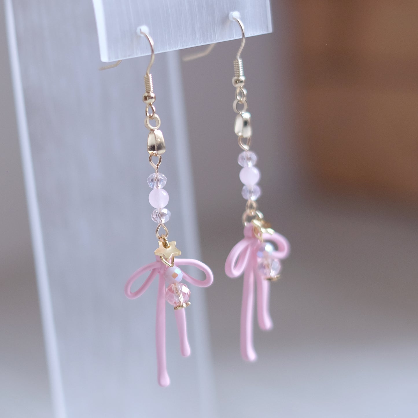 Coquettes Roses Earrings – Gold Stainless Steel