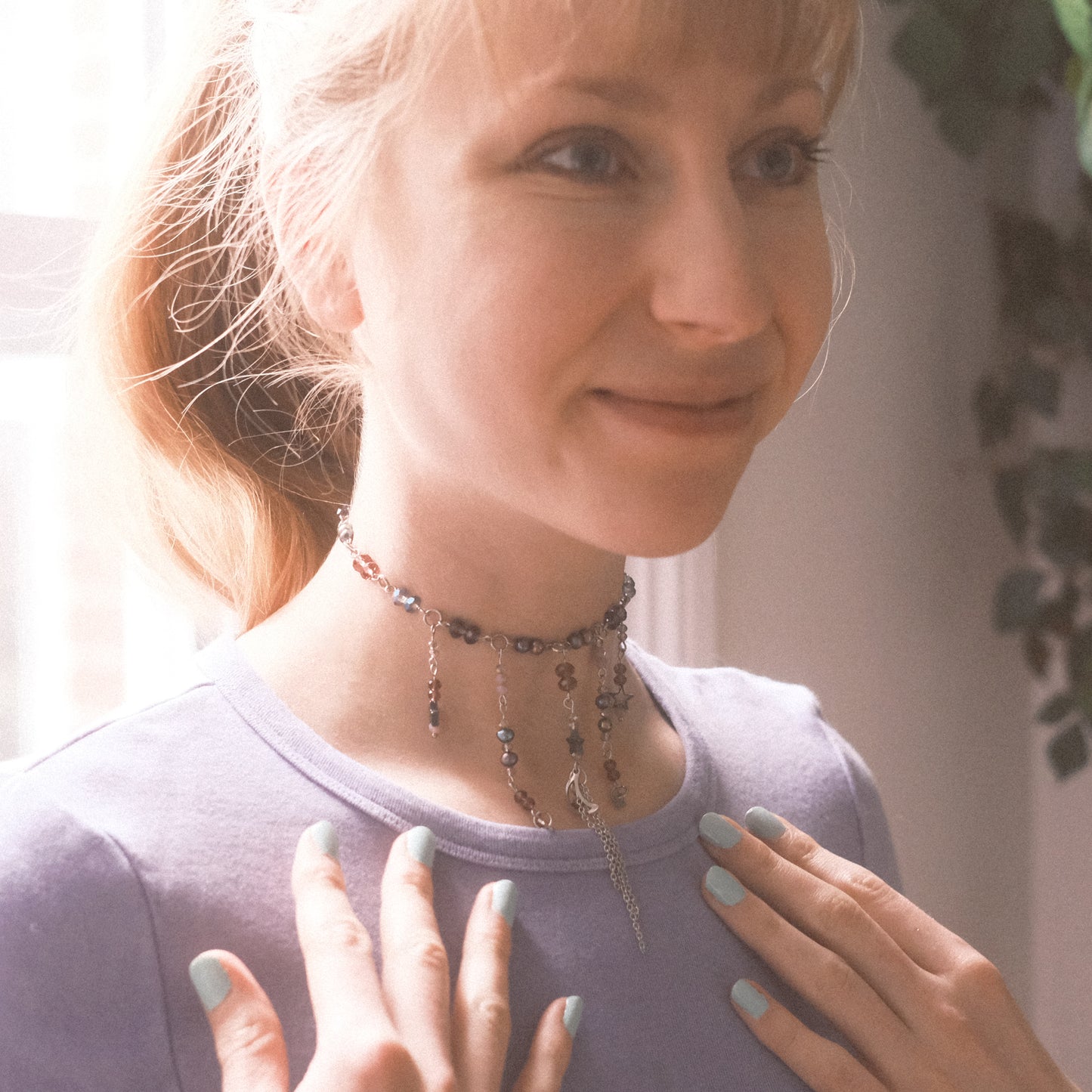 Cascade of Shooting Stars Choker – Stainless Steel