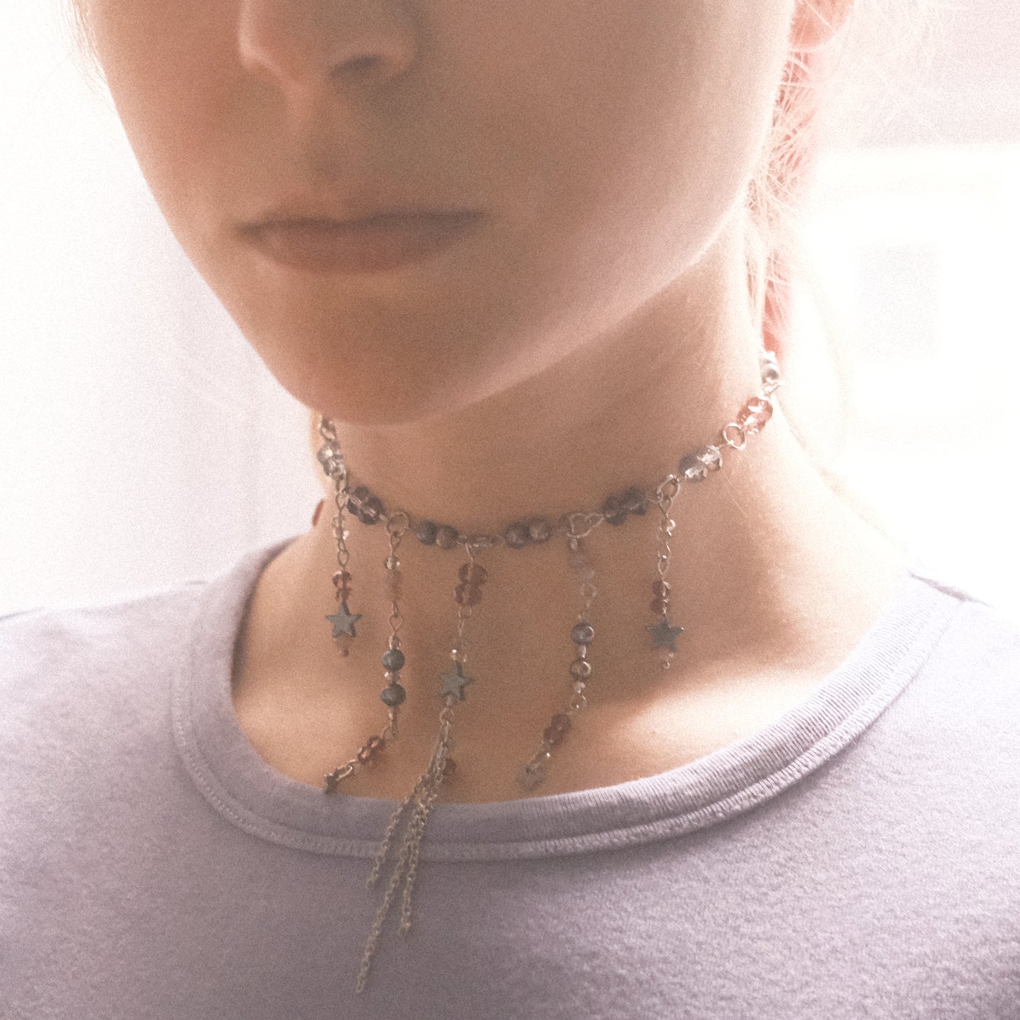 Cascade of Shooting Stars Choker – Stainless Steel