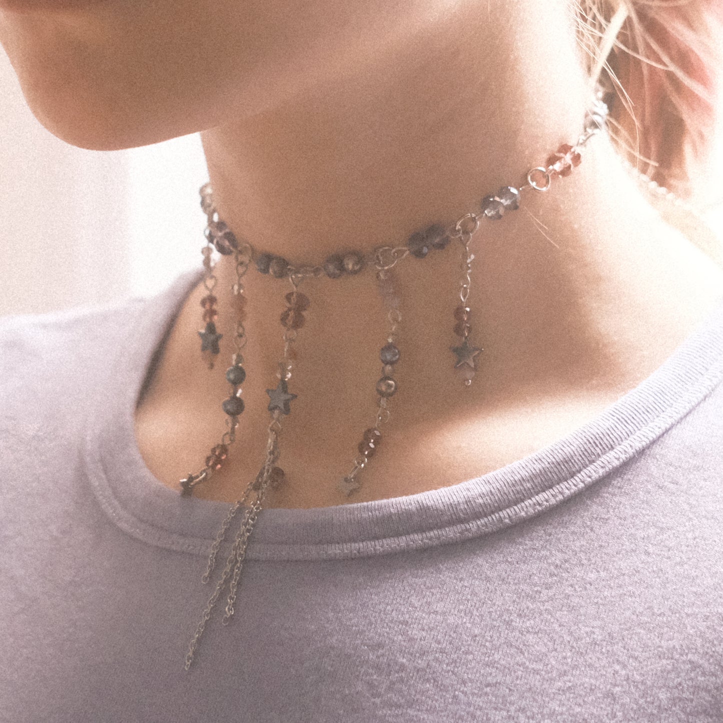 Cascade of Shooting Stars Choker – Stainless Steel