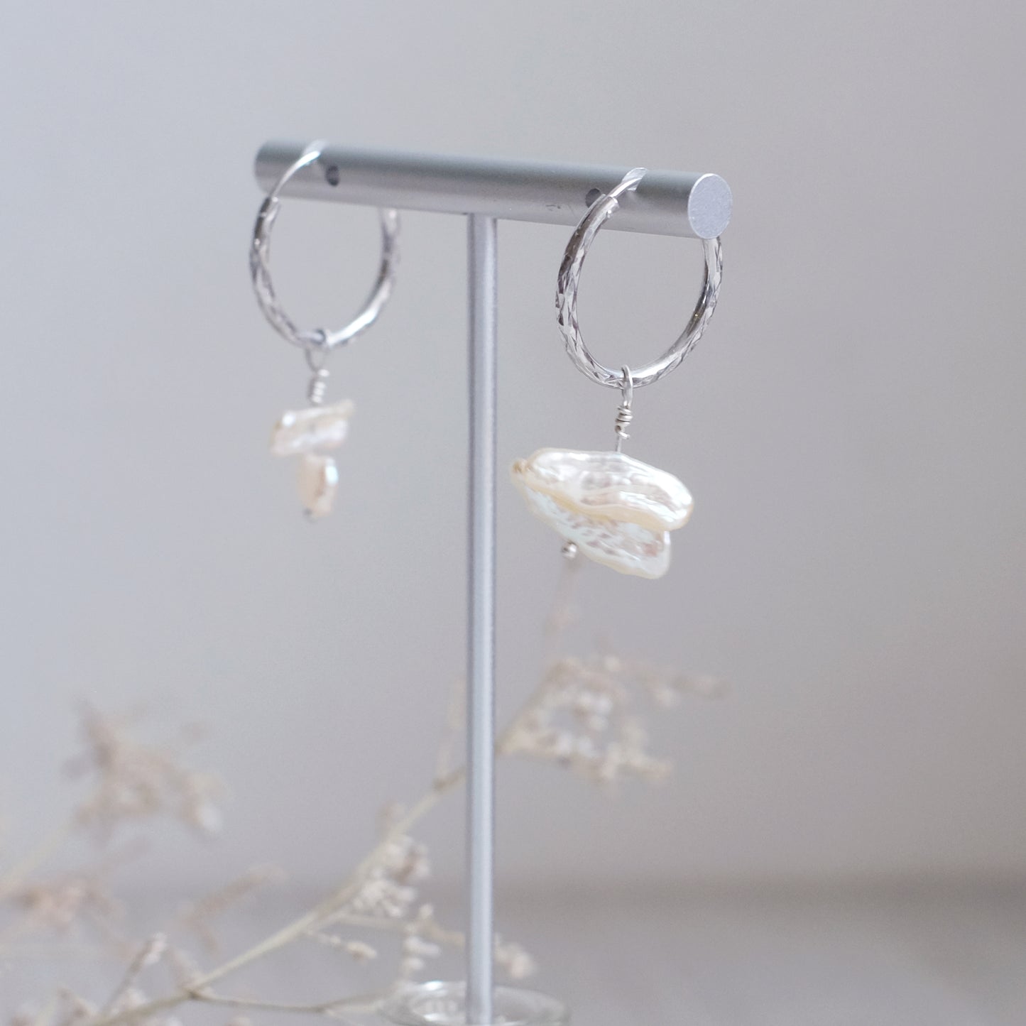 Hoop Sleepers with Freshwater Pearls
