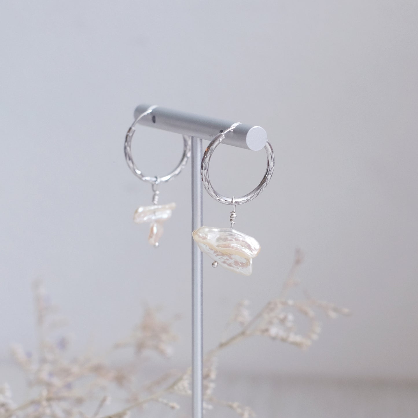 Hoop Sleepers with Freshwater Pearls