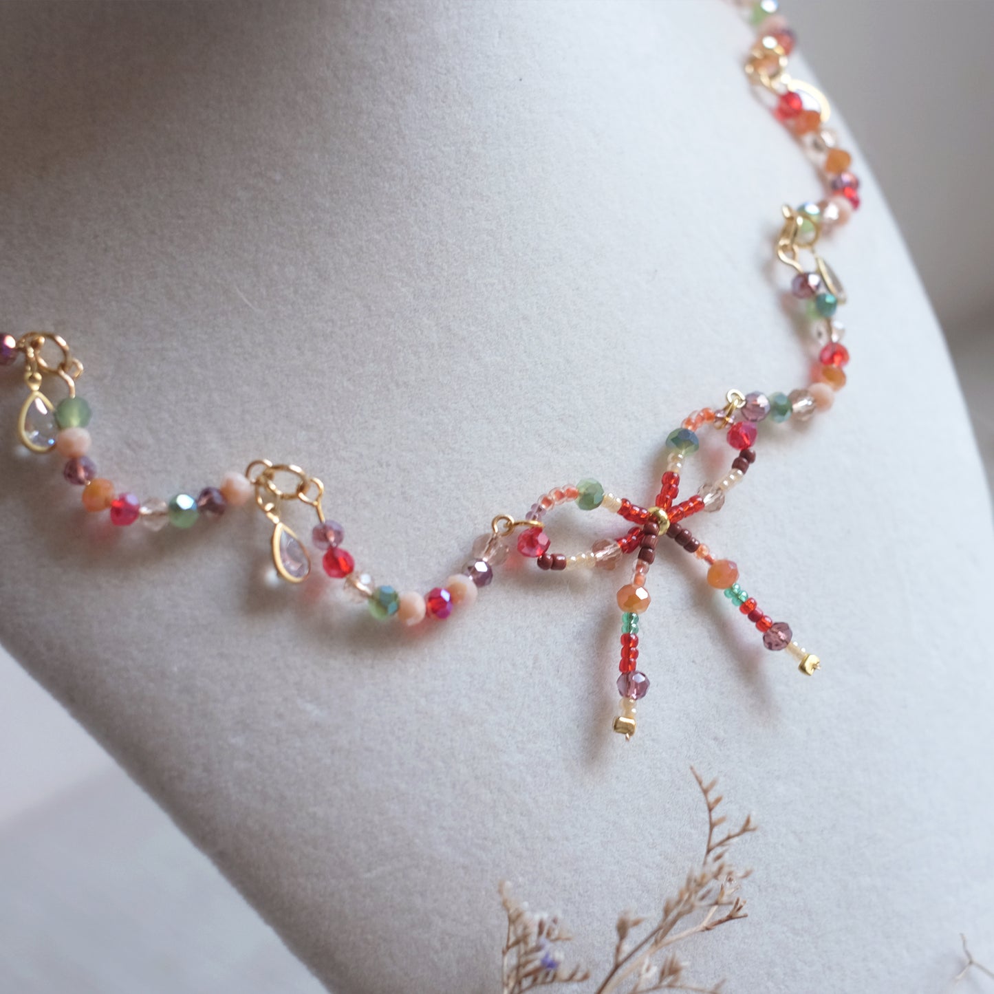 Red Lace Necklace