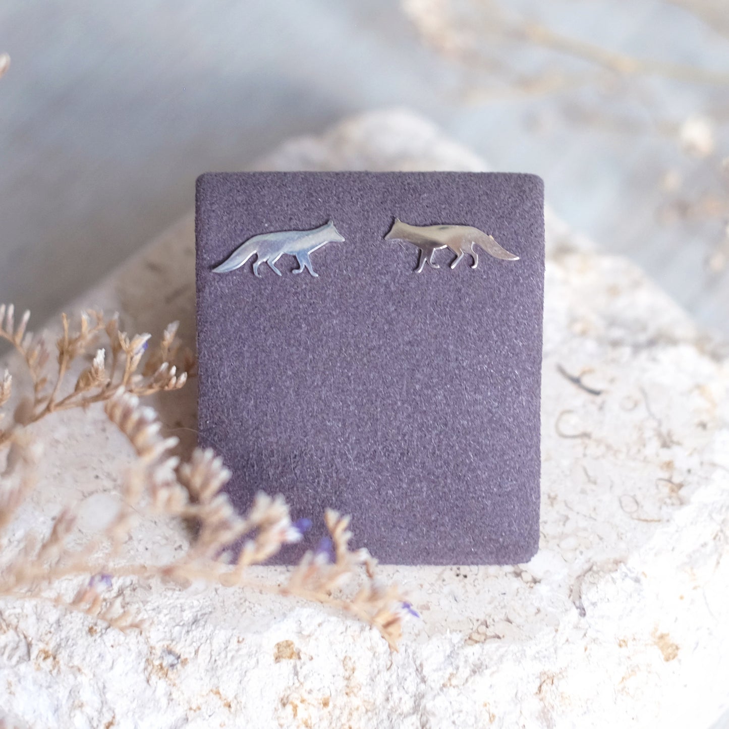 Tiny Fox Studs – Sterling Silver