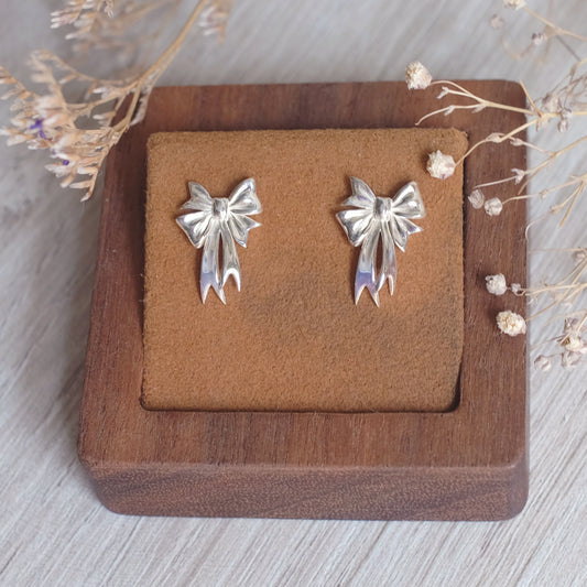 Tiny bows – Sterling Silver Earrings