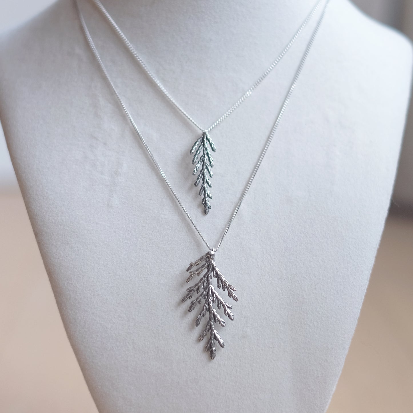 Small Cedar Branch Necklace – Sterling Silver