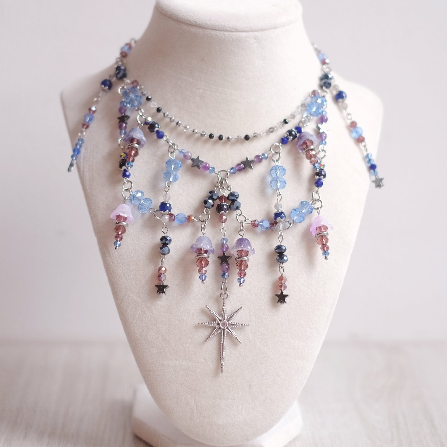 Collier parure Ciel et Jellyfishes