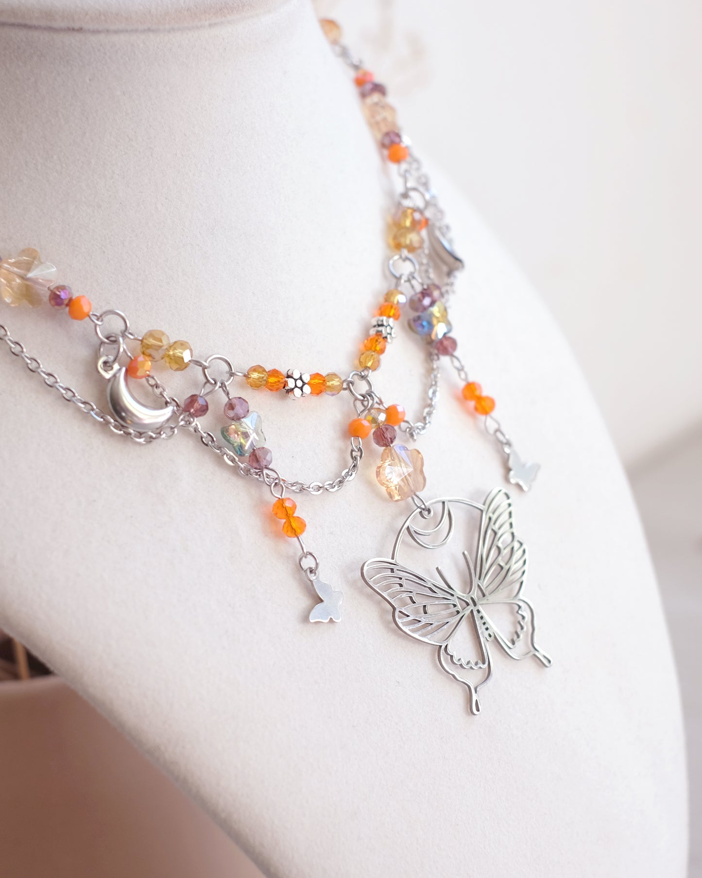 Sunset butterfly jewelry set – Stainless Steel