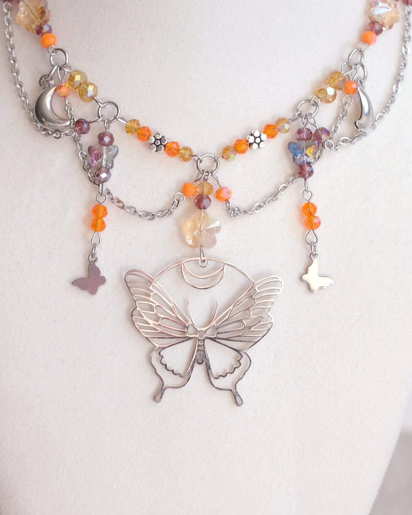Sunset butterfly jewelry set – Stainless Steel