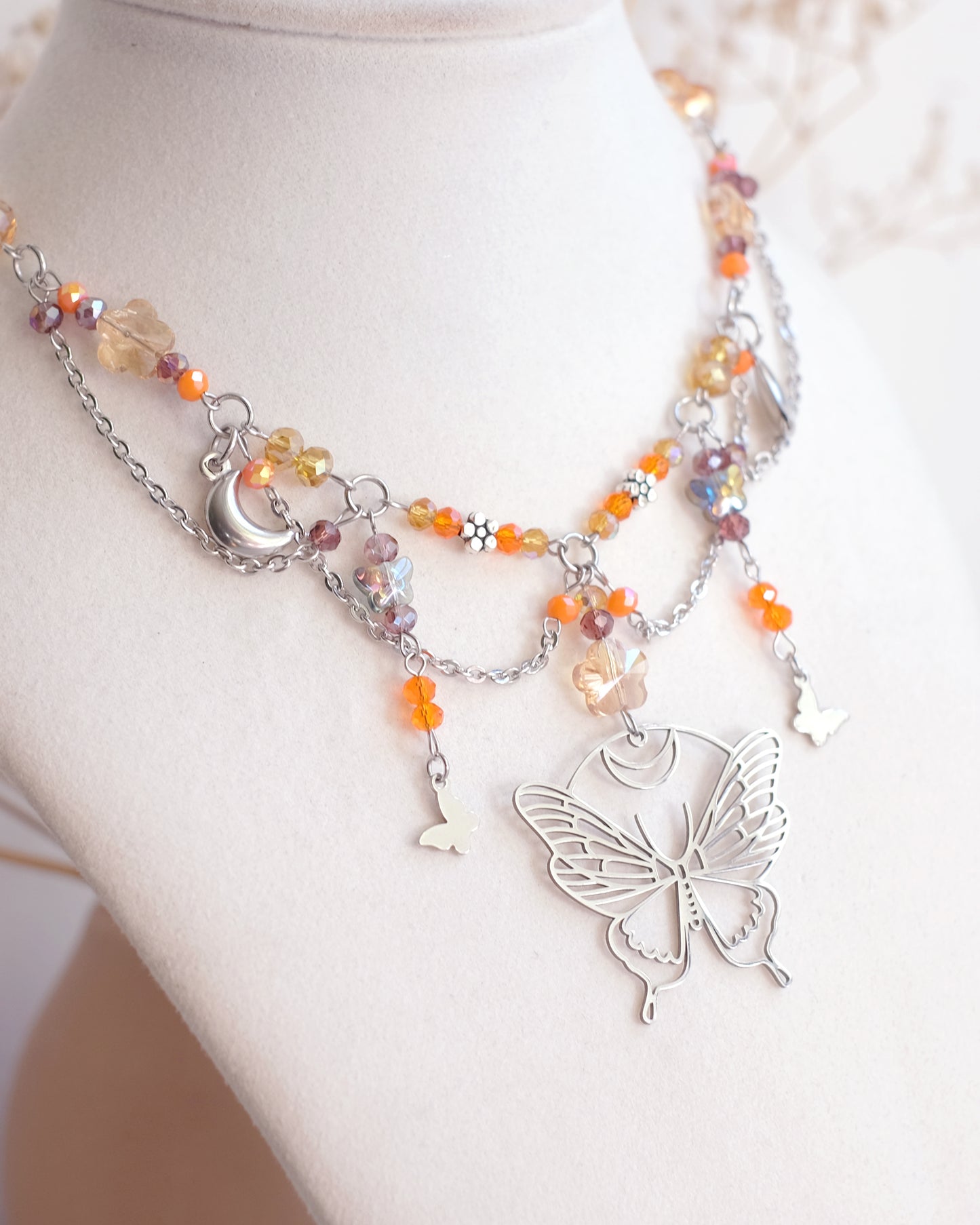 Sunset butterfly jewelry set – Stainless Steel