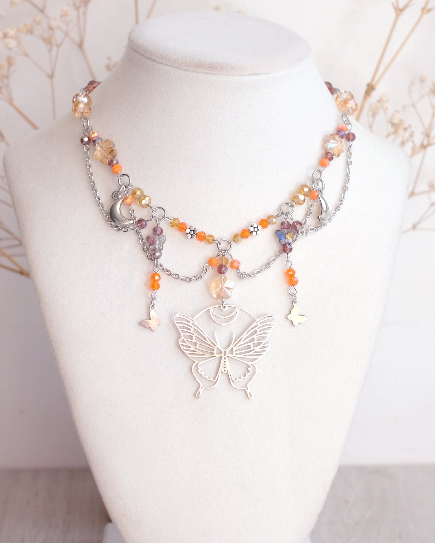 Sunset butterfly jewelry set – Stainless Steel