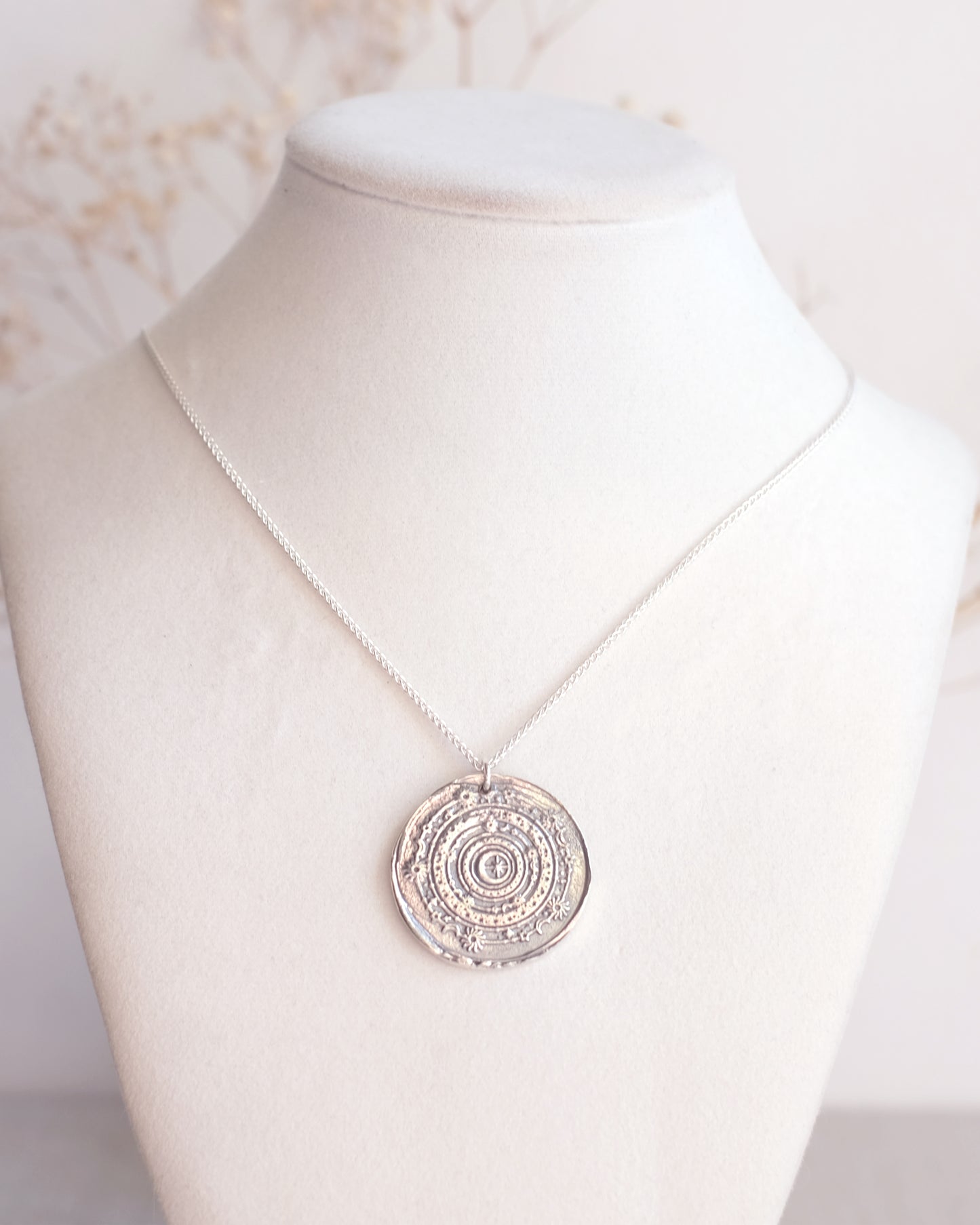 Collier Couronne de fleurs en argent sterling