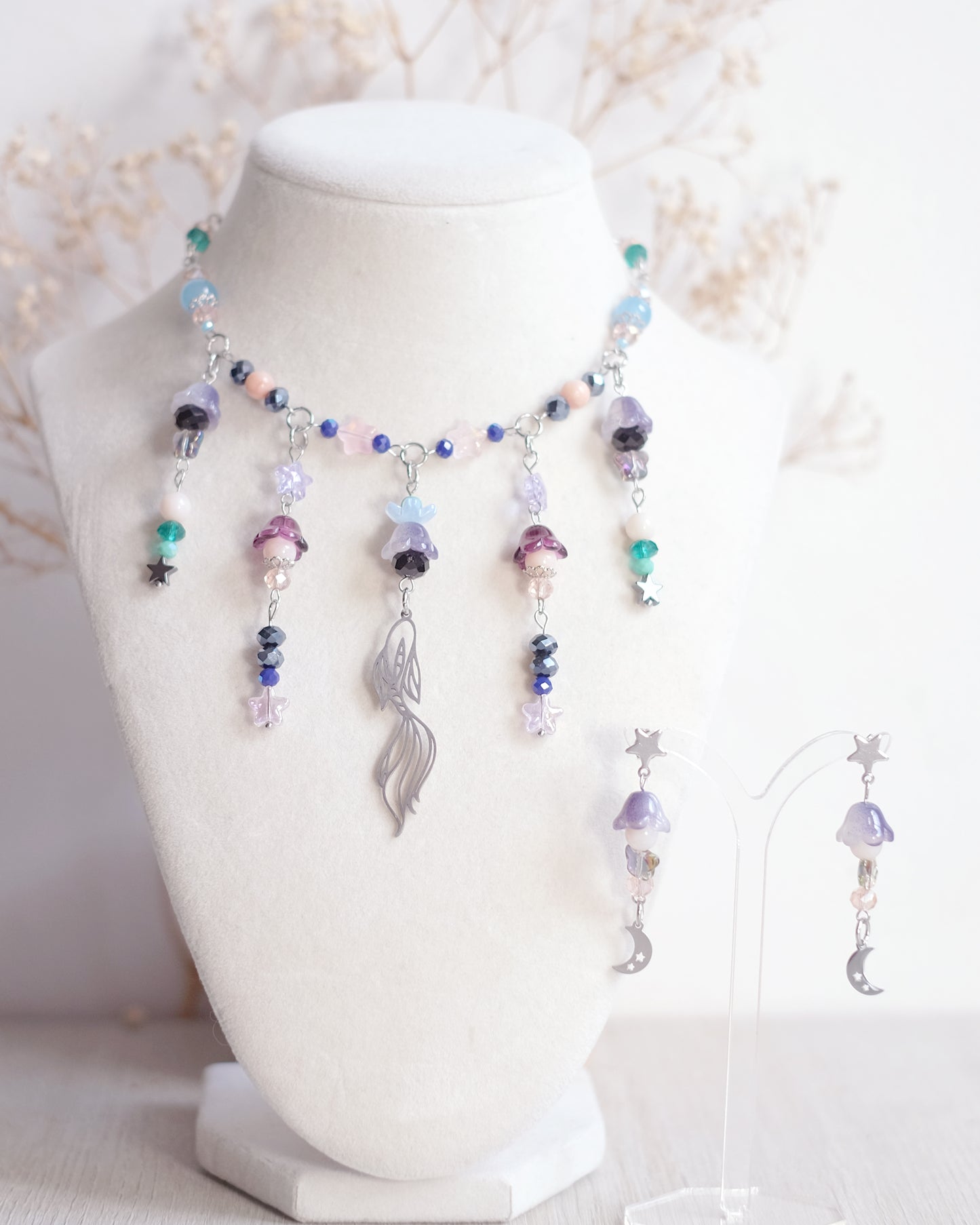 Sky jellyfish jewelry set – Stainless Steel