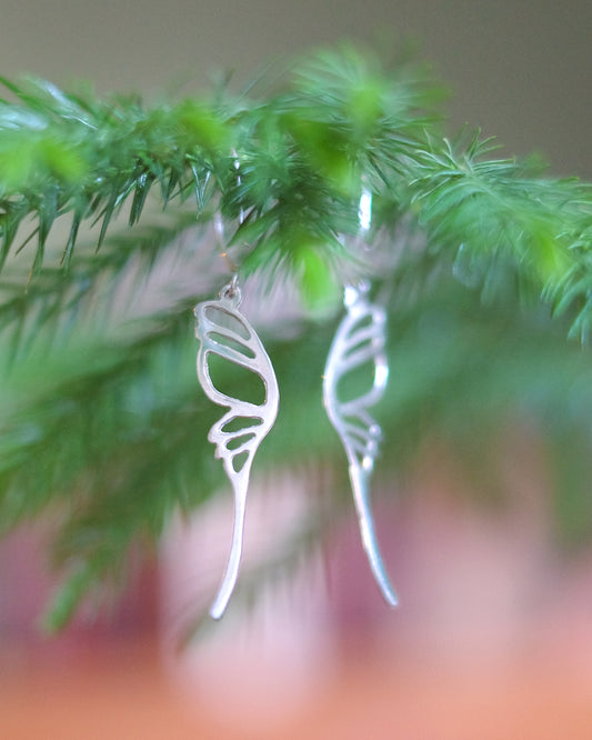 Ailes de papillon - Boucles d'oreilles en argent sterling