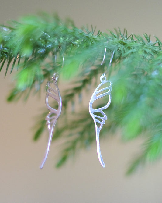 Ailes de papillon - Boucles d'oreilles en argent sterling