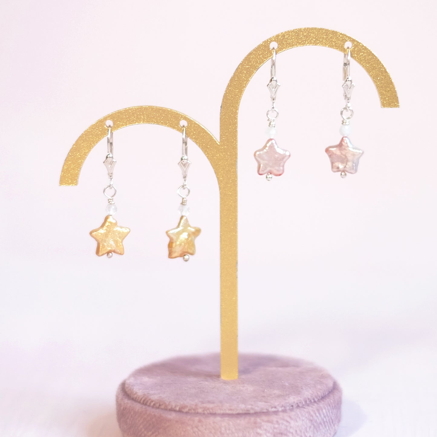 Starry Mother-of-Pearl Earrings – Sterling Silver
