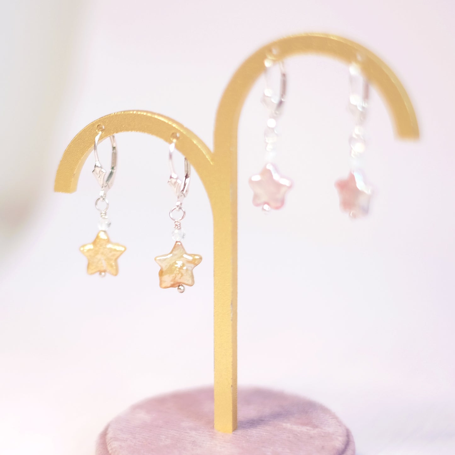 Starry Mother-of-Pearl Earrings – Sterling Silver