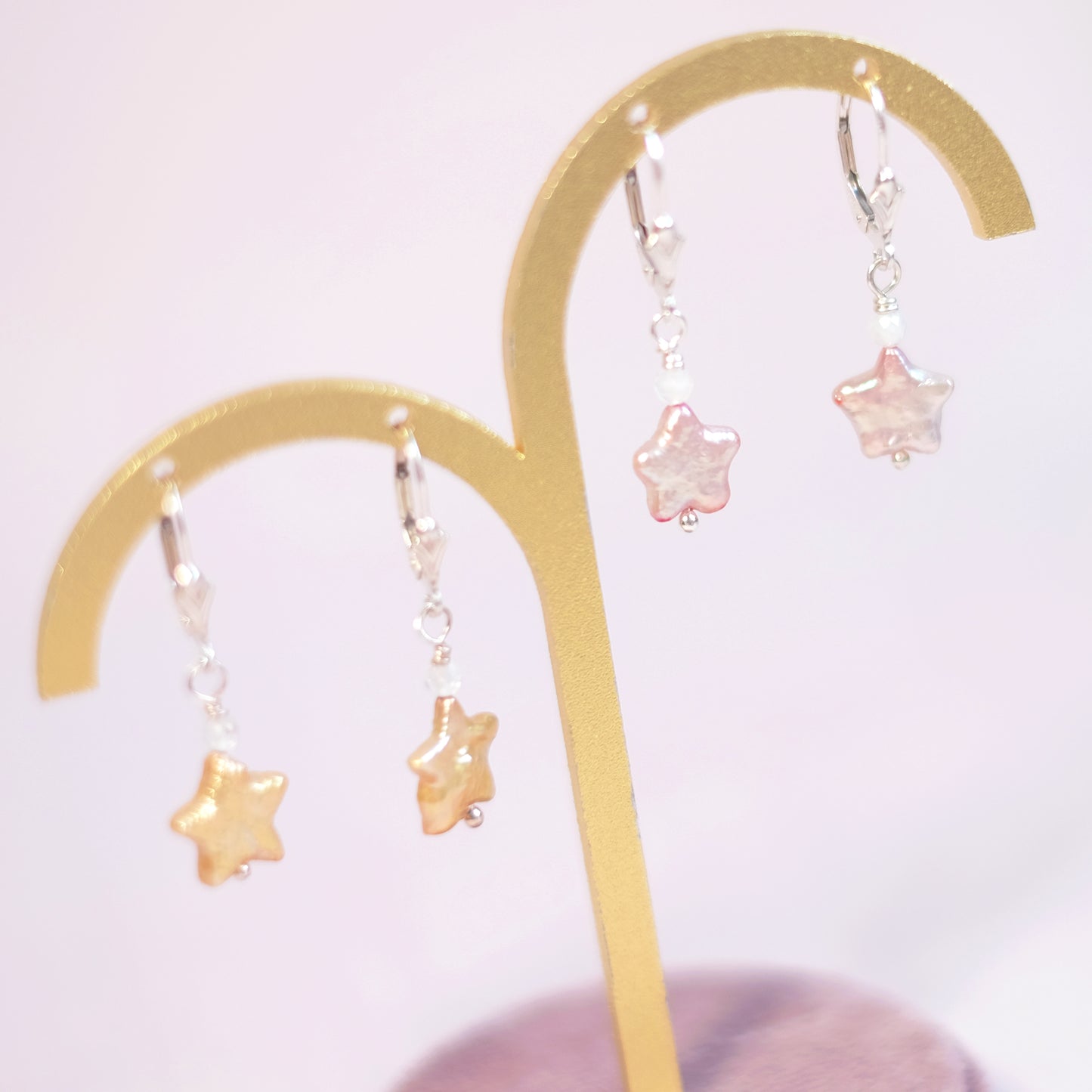 Starry Mother-of-Pearl Earrings – Sterling Silver