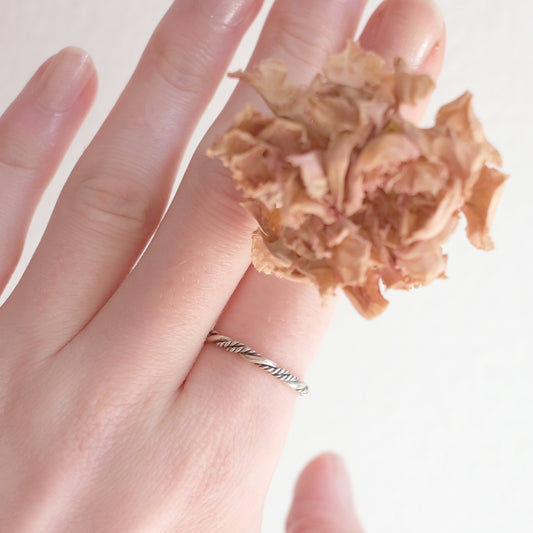 Bague Corde Tressée – Argent Sterling