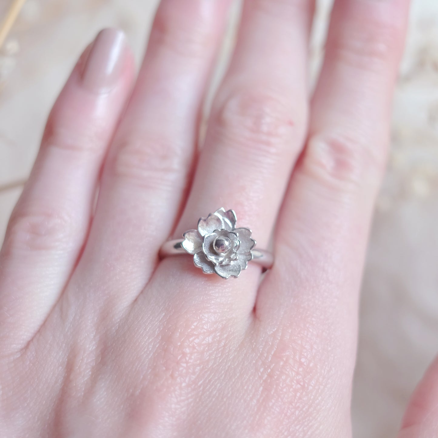 Plum Blossom – Sterling Silver Ring