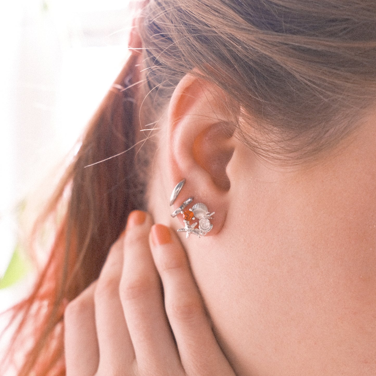 Sea wreath studs – Sterling Silver Earrings