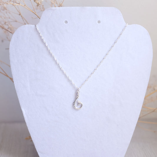 Fish hook – Sterling Silver Necklace