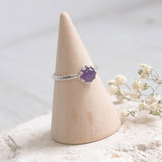 Planets – Sterling Silver Ring with Amethyst