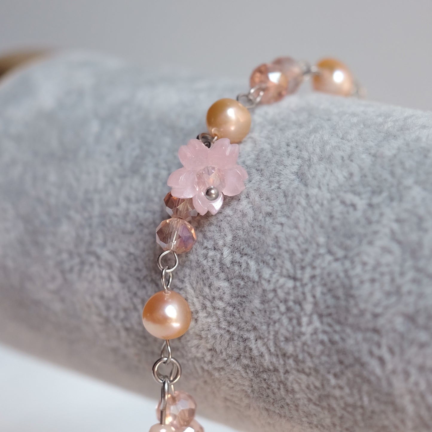 Cherry Blossom Stainless Steel Bracelet