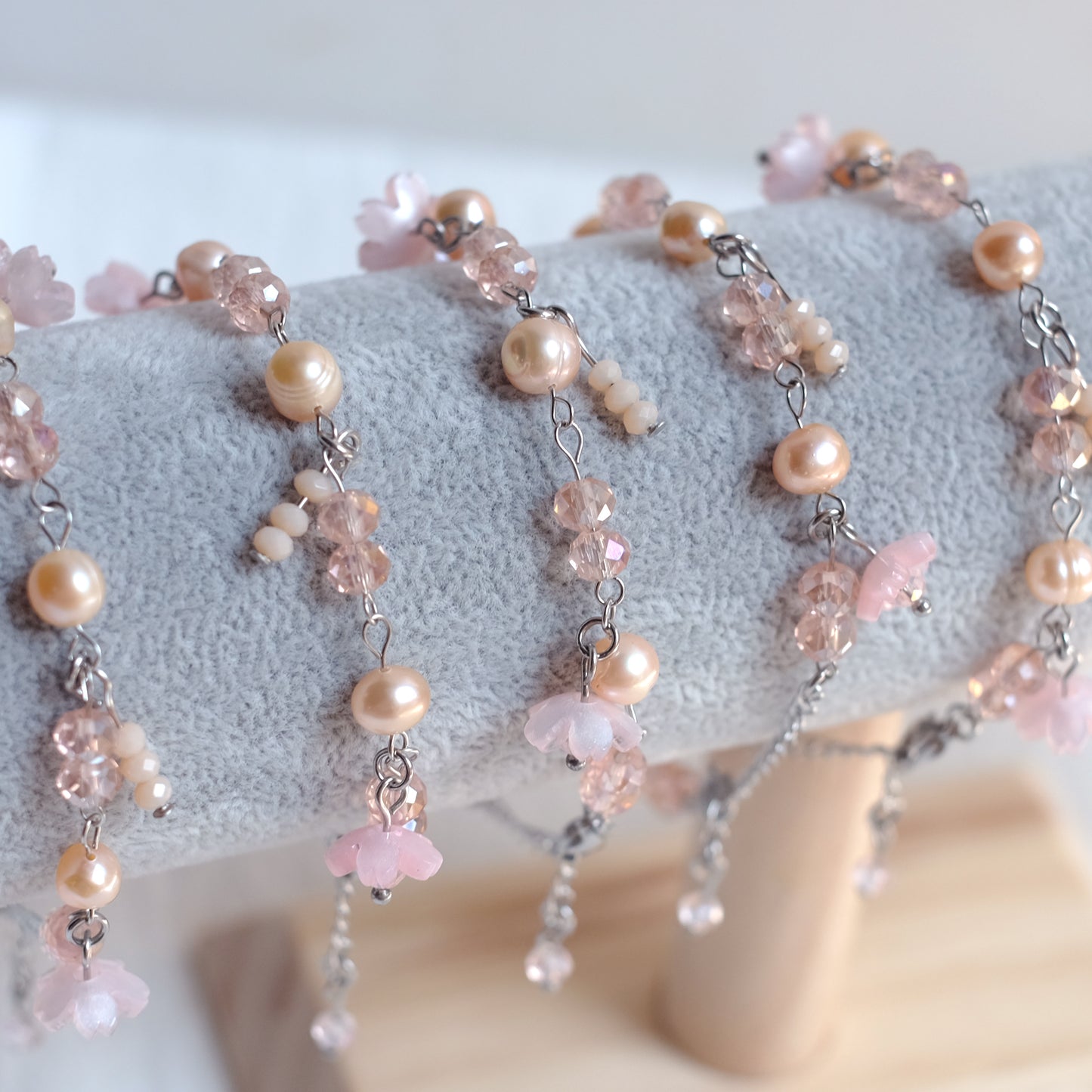Cherry Blossom Stainless Steel Bracelet