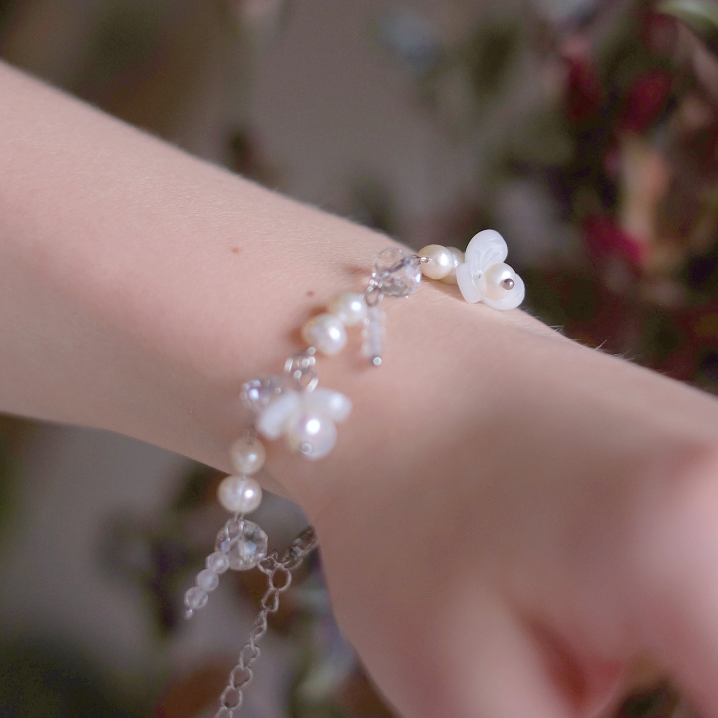 Bracelet Trille blanc en acier inoxydable