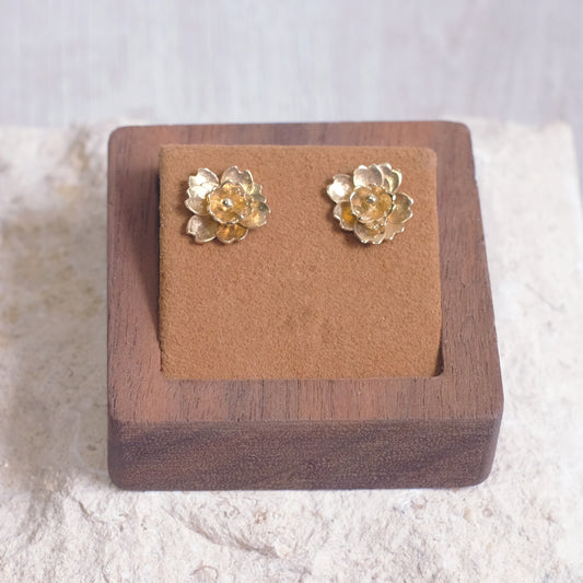 Plum Blossoms – 14K Vermeil Earrings