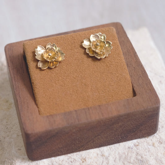 Plum Blossoms – 14K Vermeil Earrings