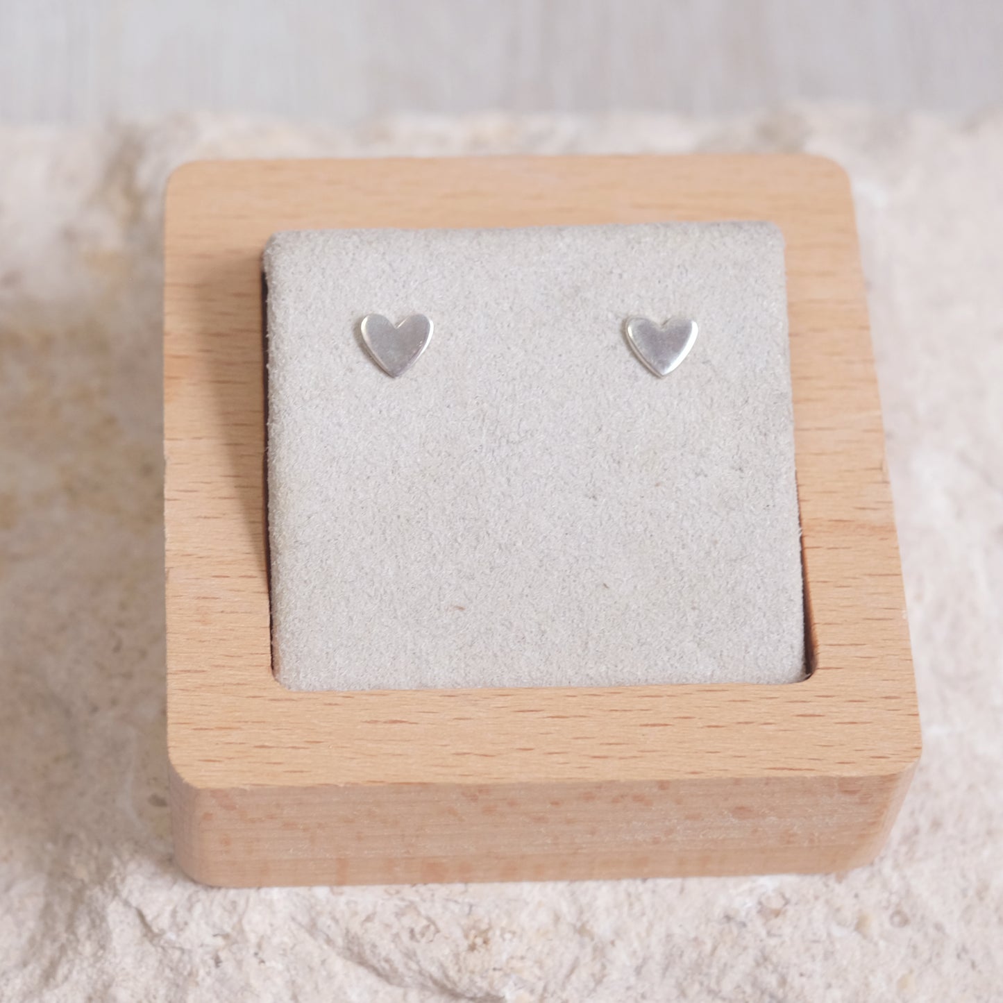 Tiny Heart Earrings – Sterling Silver